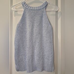 💙 Point Sur Sleeveless Chunky Knit Sweater Tank – XS – Light Blue
